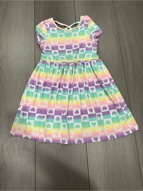 Freestyle Revolution Pastel Rainbow Heart Dress - Purple, Mint, Yellow